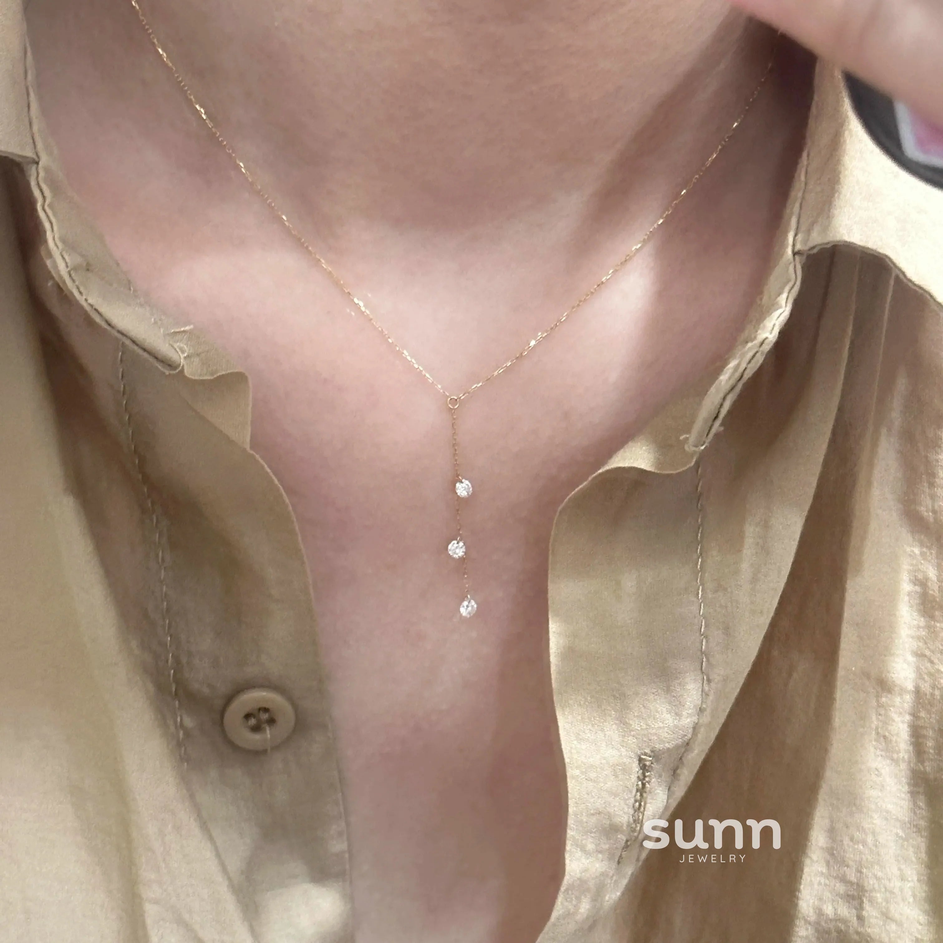 Cara Zircon Tassel Necklace