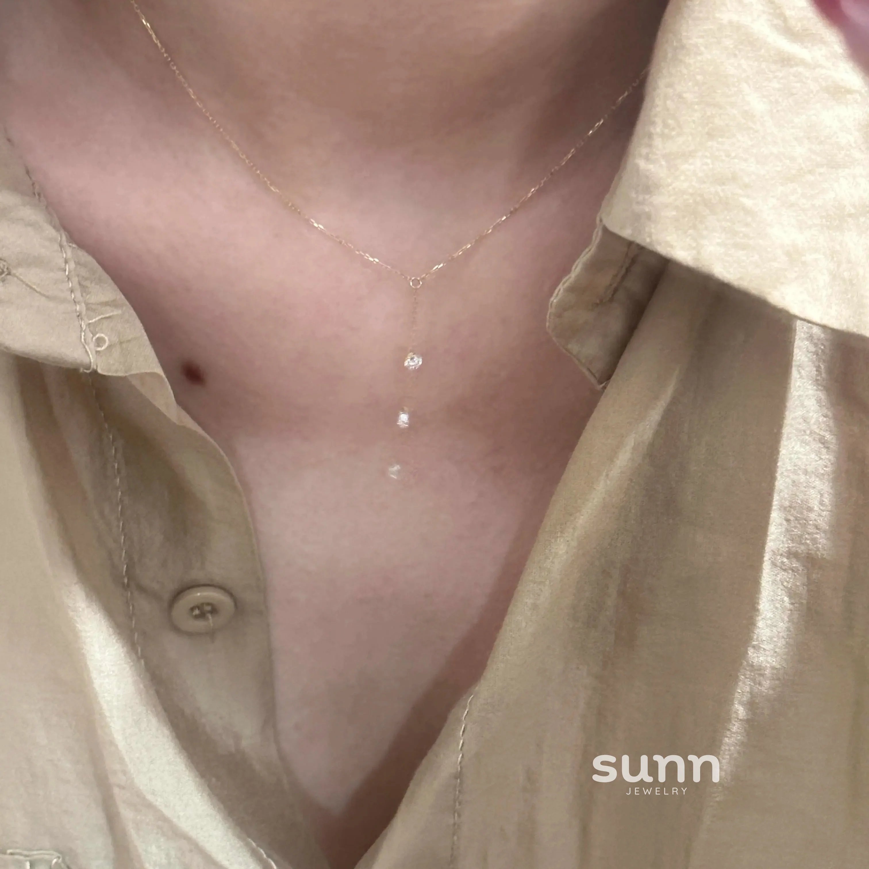Cara Zircon Tassel Necklace