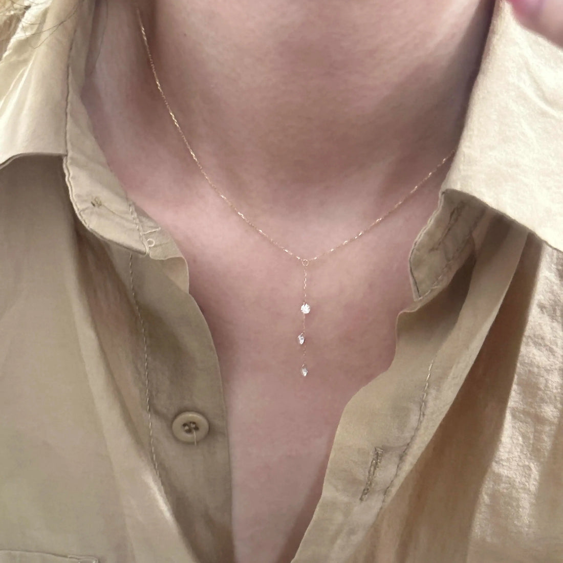 Cara Zircon Tassel Necklace