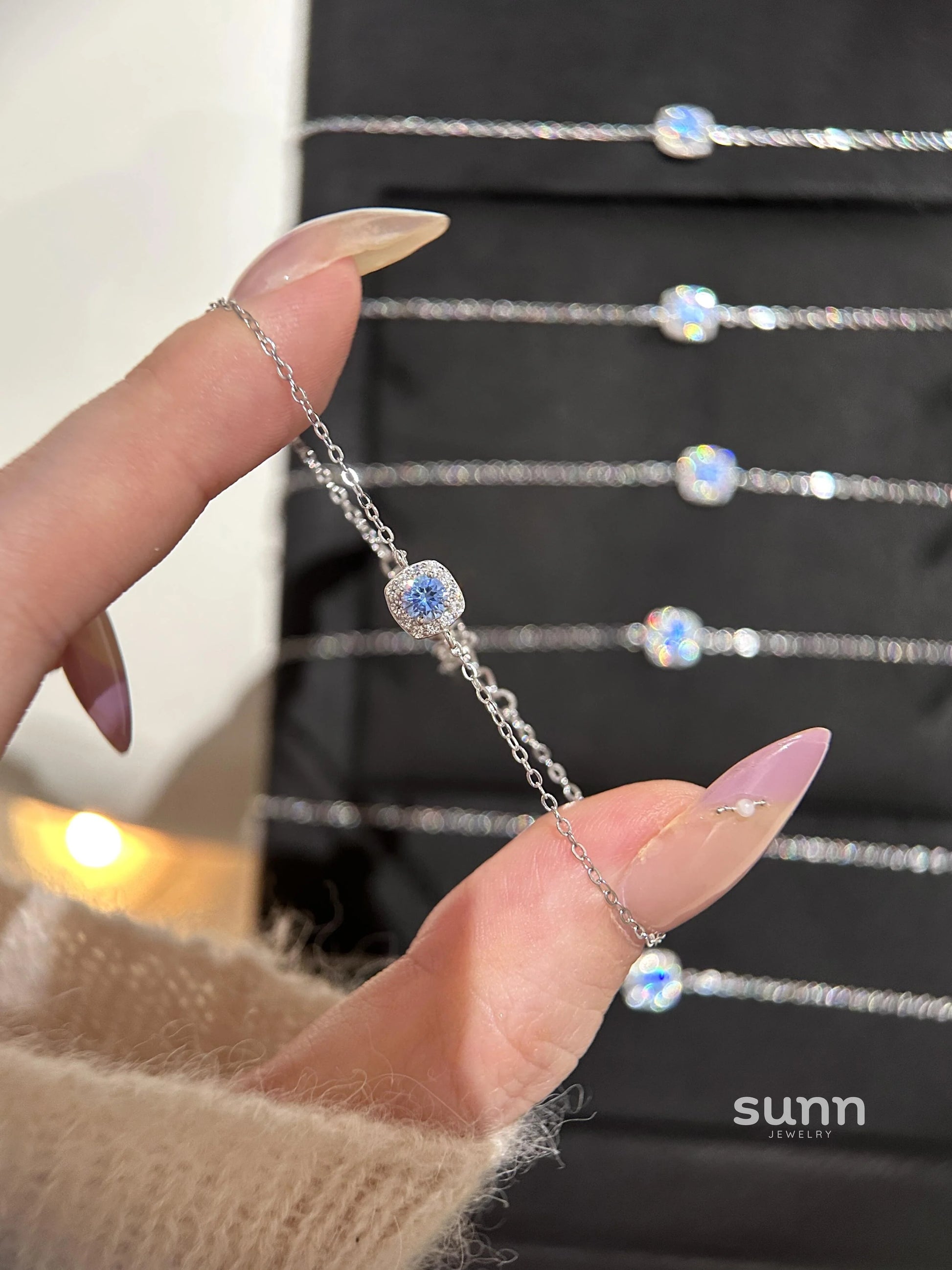 Carina Blue Glacier Stone Bracelet