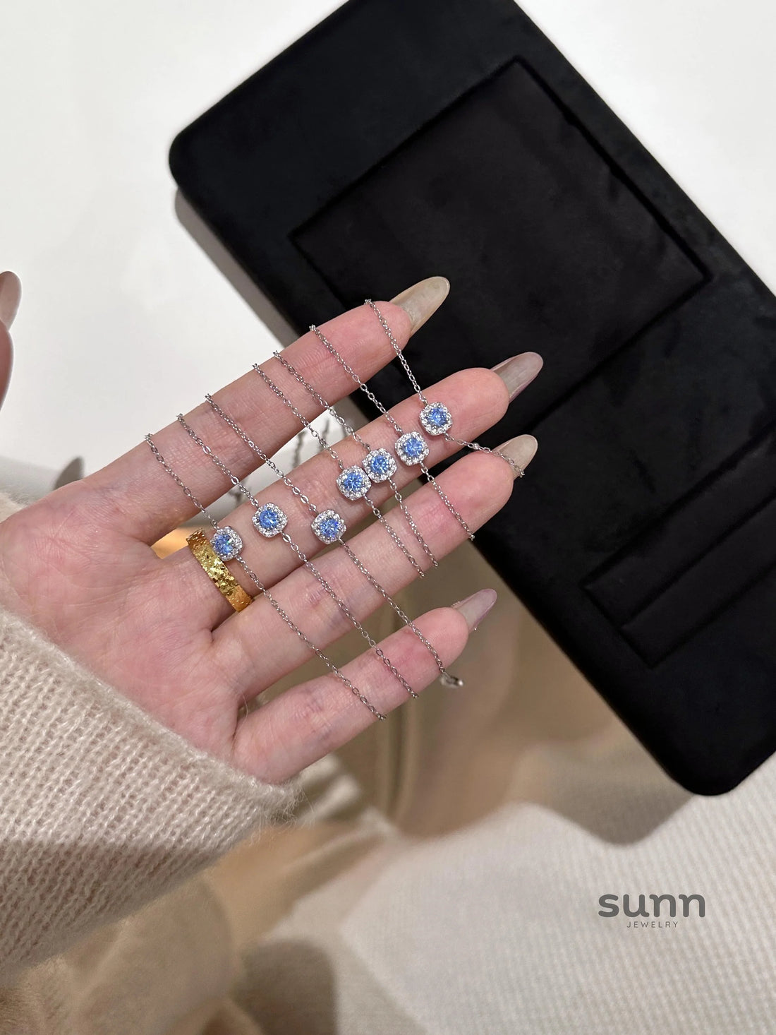 Carina Blue Glacier Stone Bracelet