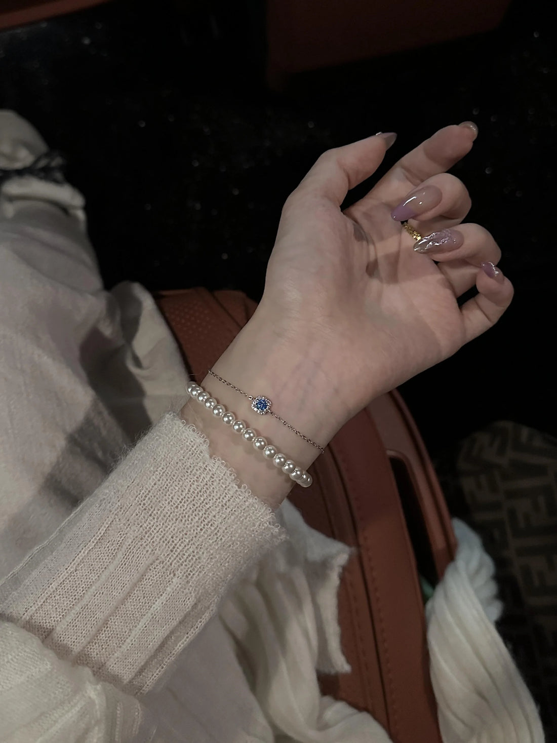 Carina Blue Glacier Stone Bracelet