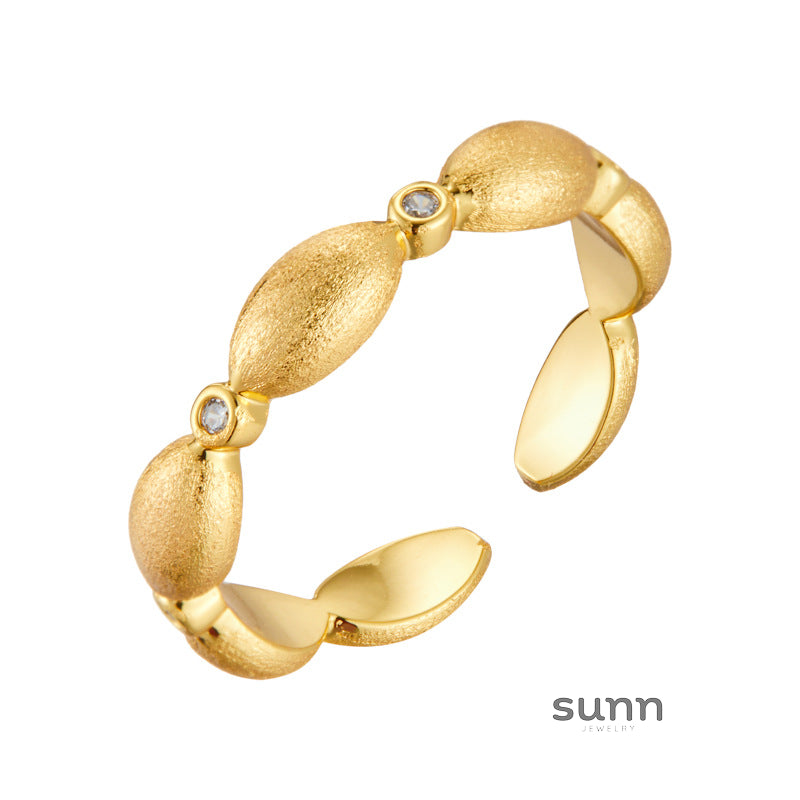 Carina Brushed Oval Ring [L7US9PE8]