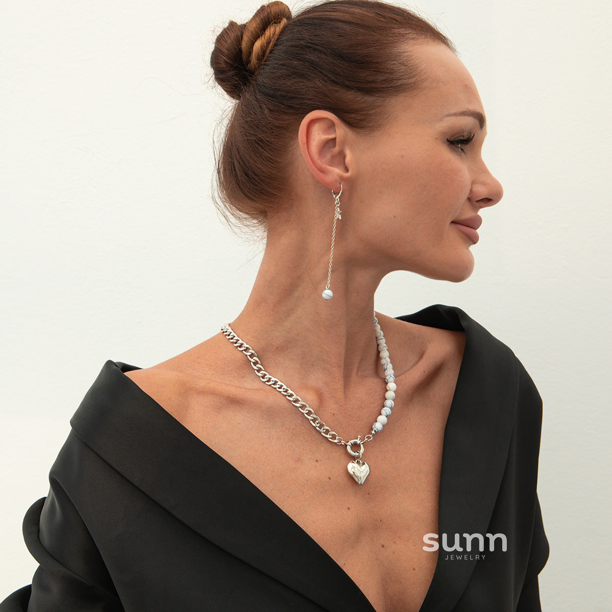Carina Heart Tassel Necklace Set [YHLD6PZU]