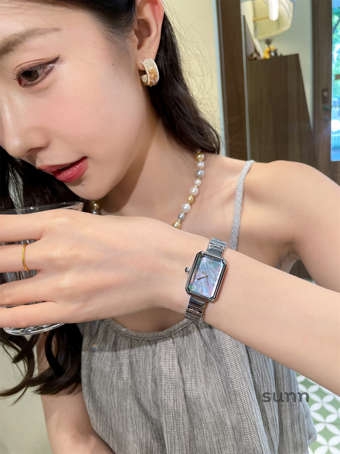 Carissa Blue Pearl Watch