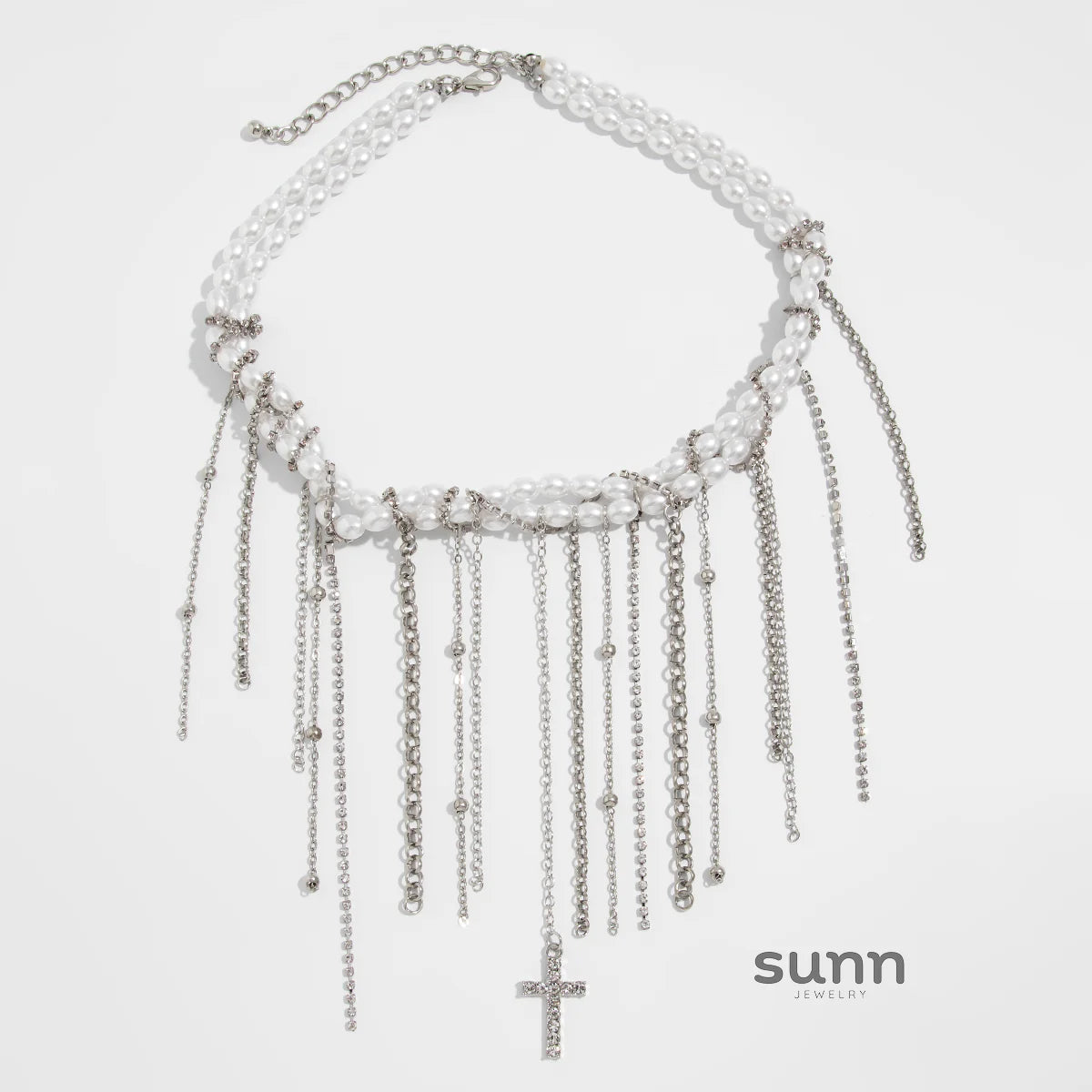 Carley Layered Pearl Tassel Necklace