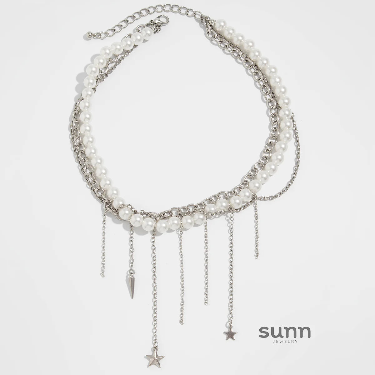 Carley Layered Pearl Tassel Necklace