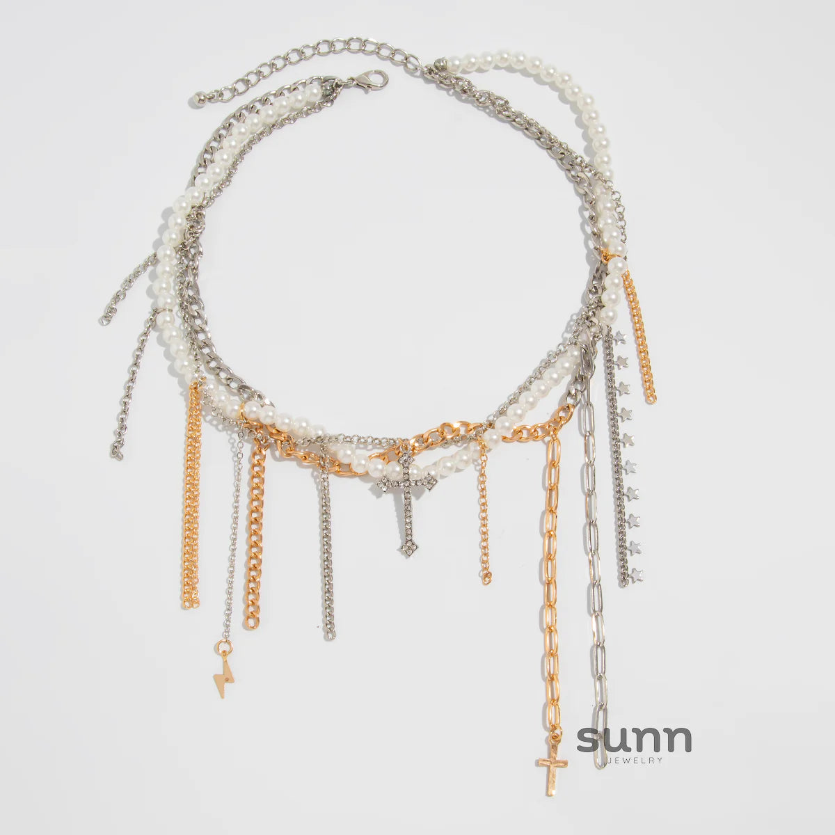 Carley Layered Pearl Tassel Necklace