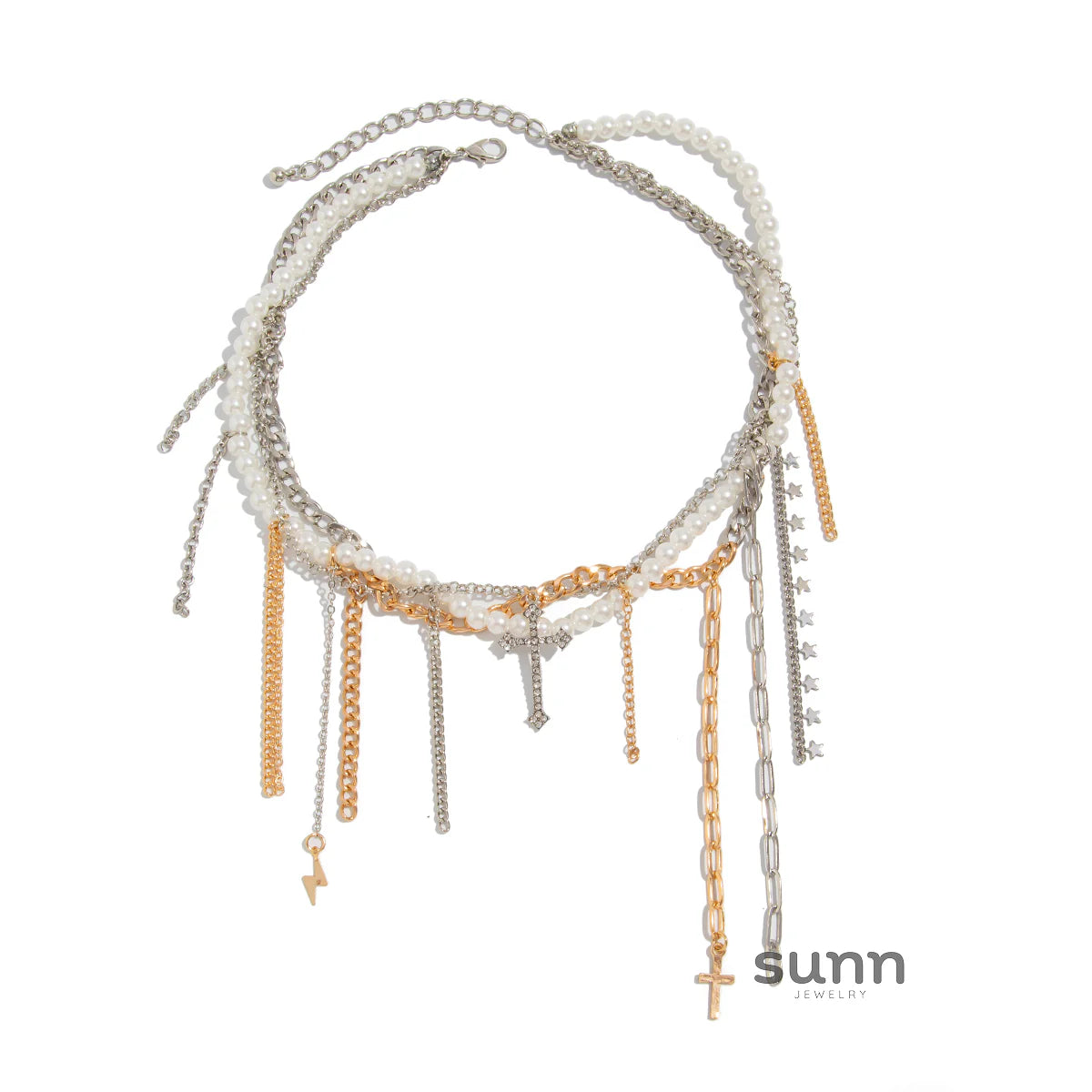 Carley Layered Pearl Tassel Necklace