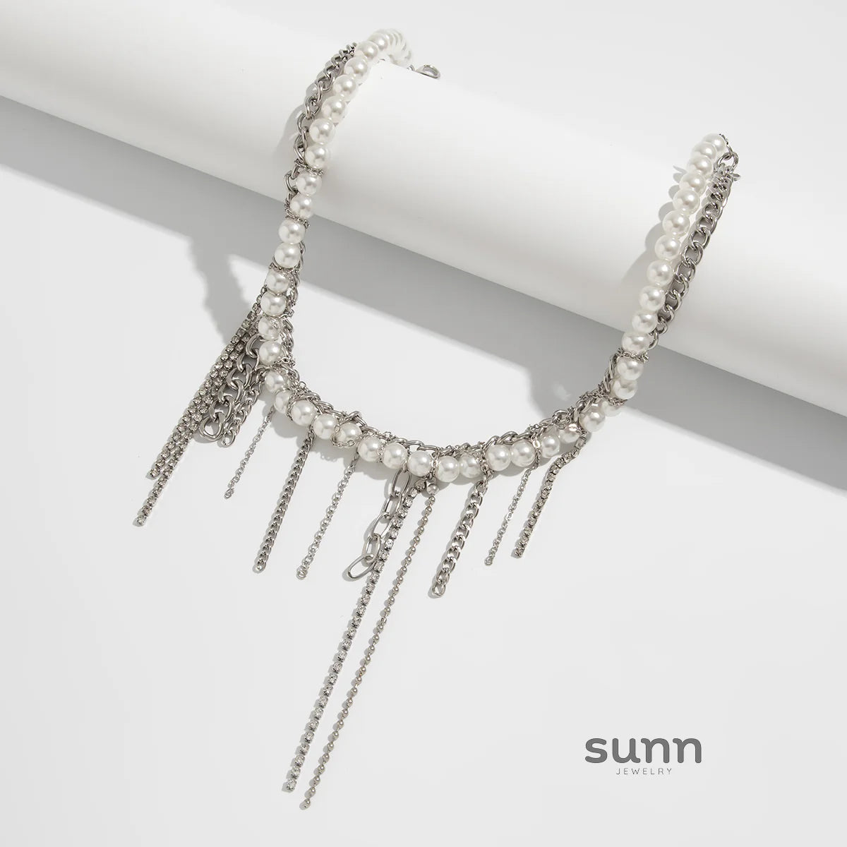Carley Layered Pearl Tassel Necklace