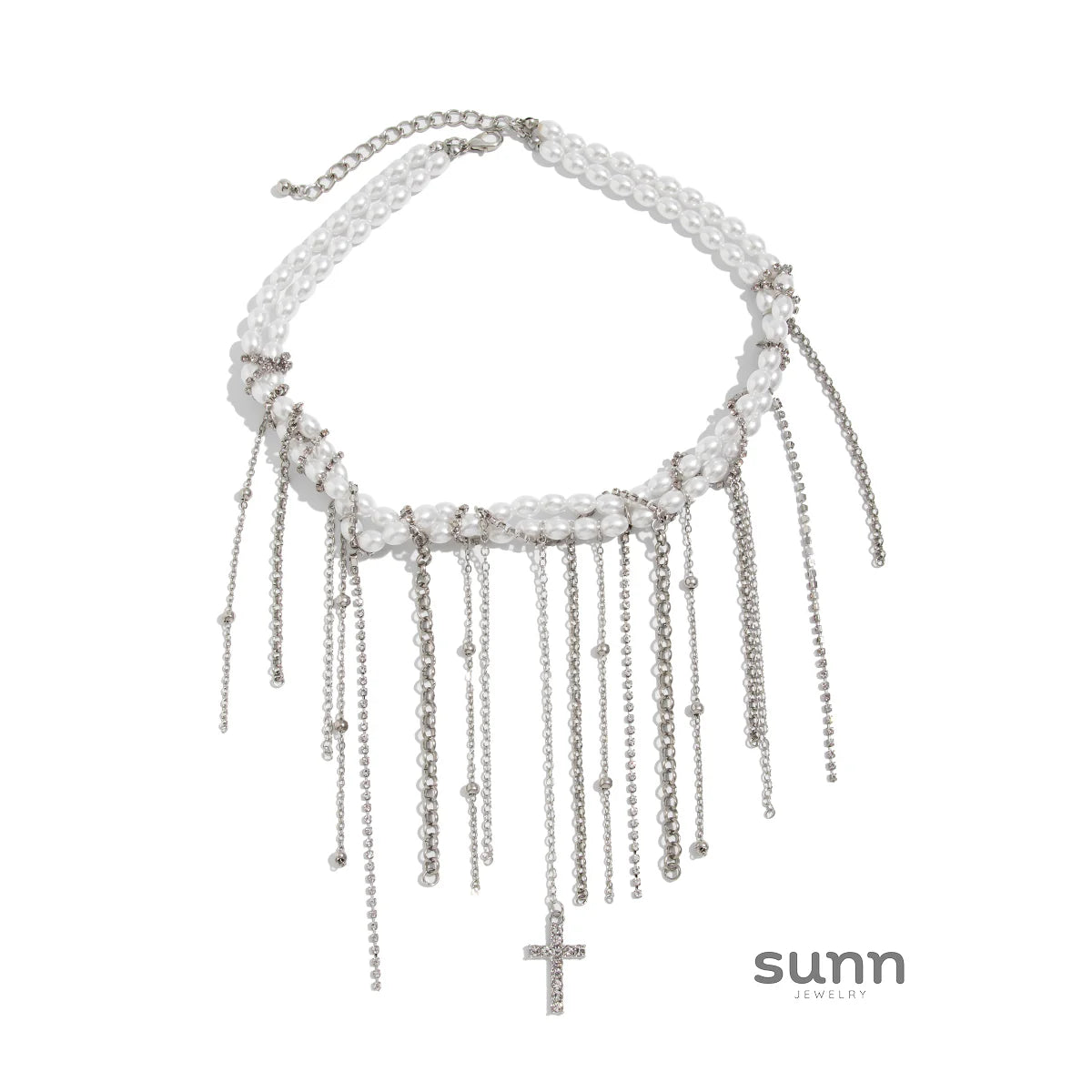 Carley Layered Pearl Tassel Necklace