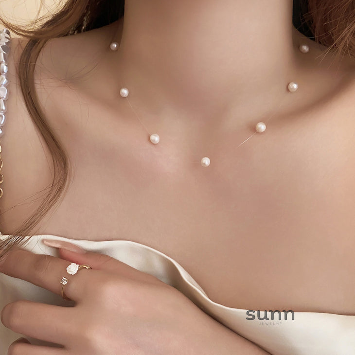 Carlin Floating Pearl Necklace [36Z7N4A4]