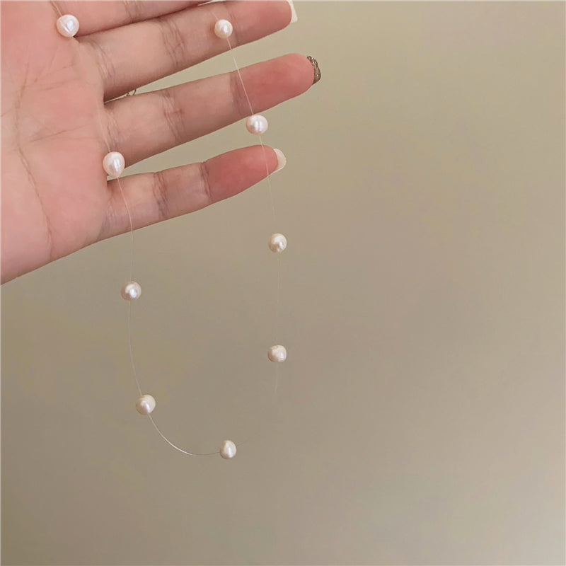 Carlin Floating Pearl Necklace [M83MN6JG]