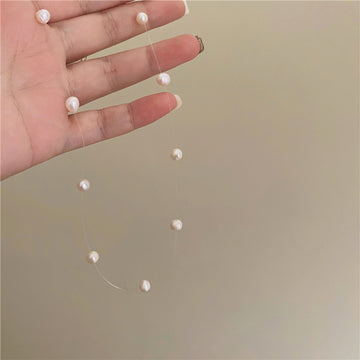 Carlin Floating Pearl Necklace [M83MN6JG]