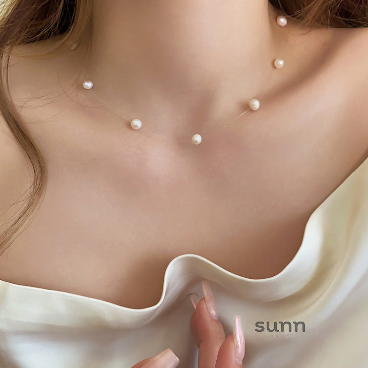 Carlin Floating Pearl Necklace [WQGSA45J]
