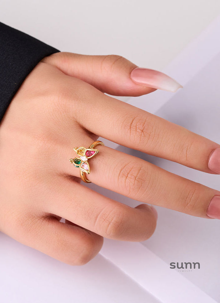 Carlyn Colorful Butterfly Ring [HJGRKOY2]