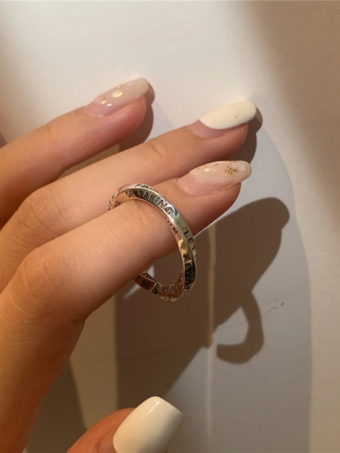 Carlynn Mobius Engraved Ring