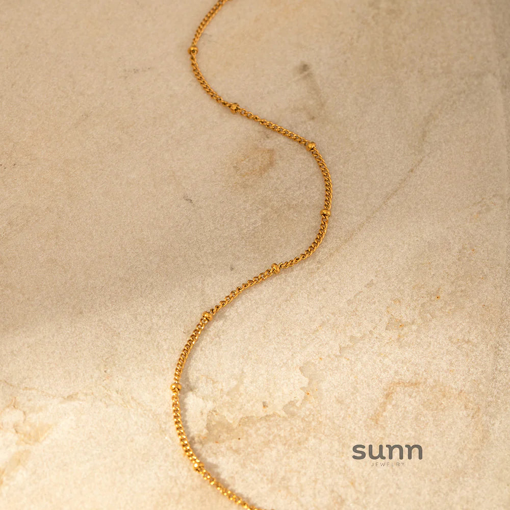 Carmella Gold Beaded Anklet