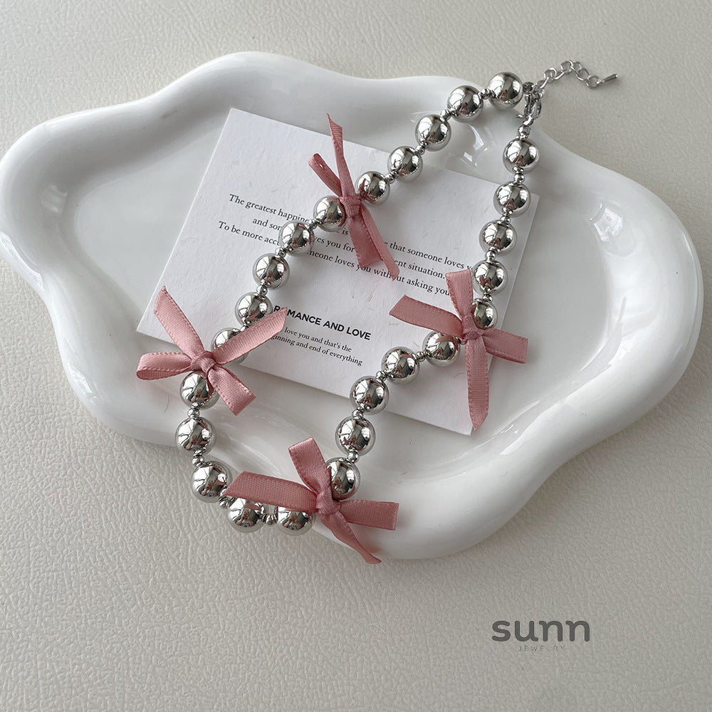 Carmyn Ribbon Bow Necklace [2VB2G5PB]