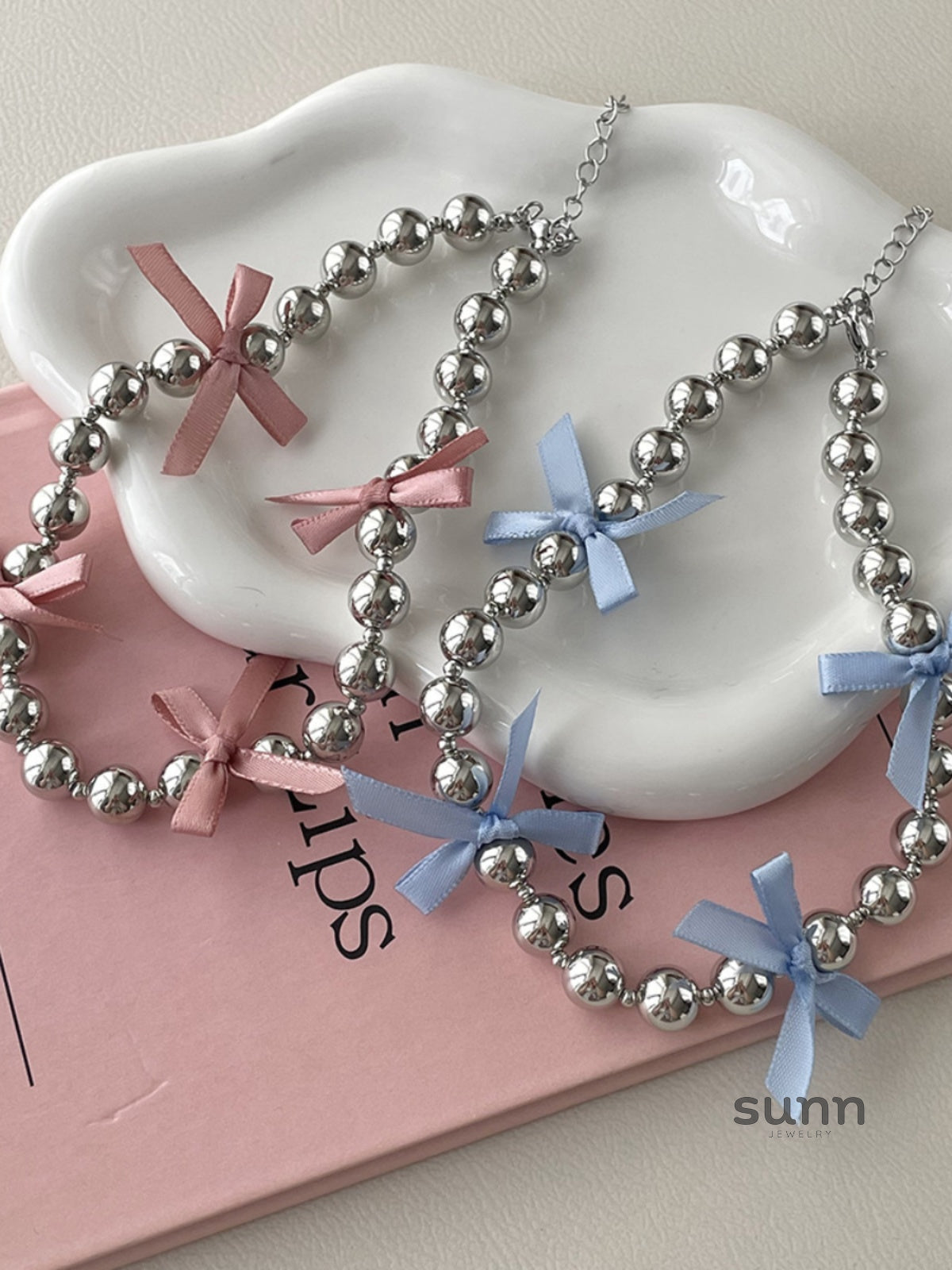 Carmyn Ribbon Bow Necklace [MPG0ZWWA]