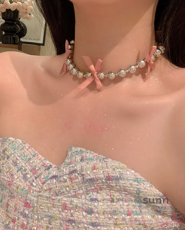 Carmyn Ribbon Bow Necklace [3A9RV8AS]