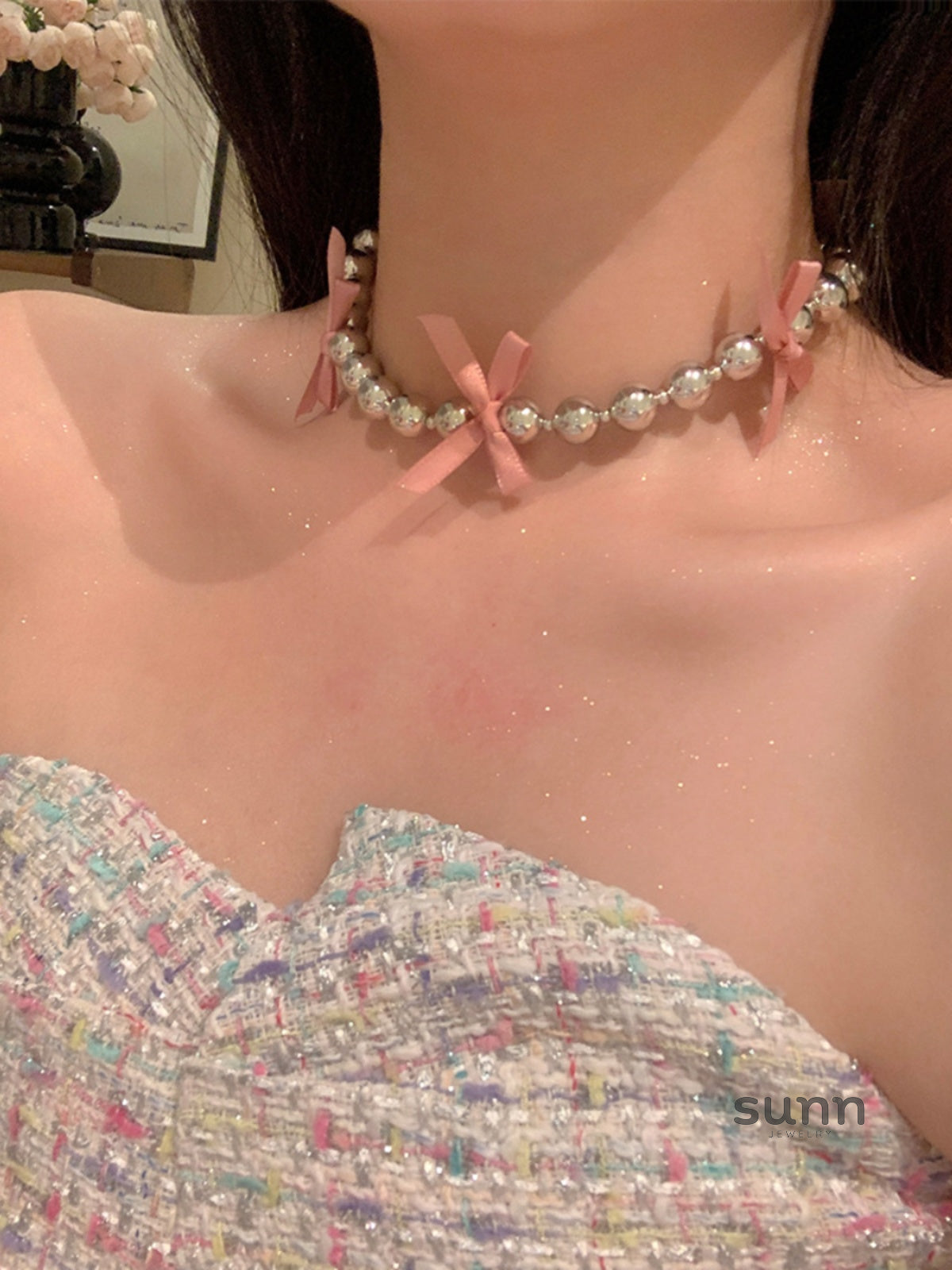 Carmyn Ribbon Bow Necklace [GQUEKXN7]