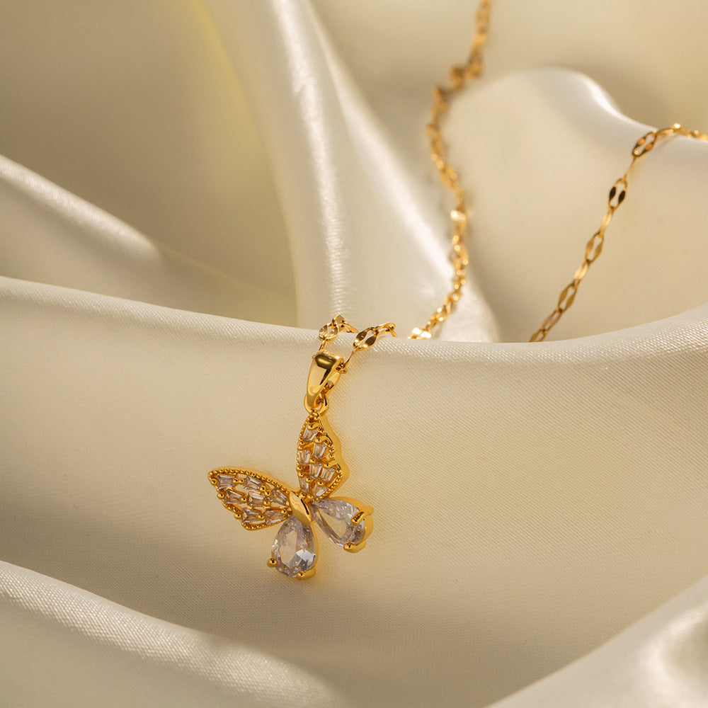 Carolina Butterfly Pendant Necklace [PBOWUCTF]