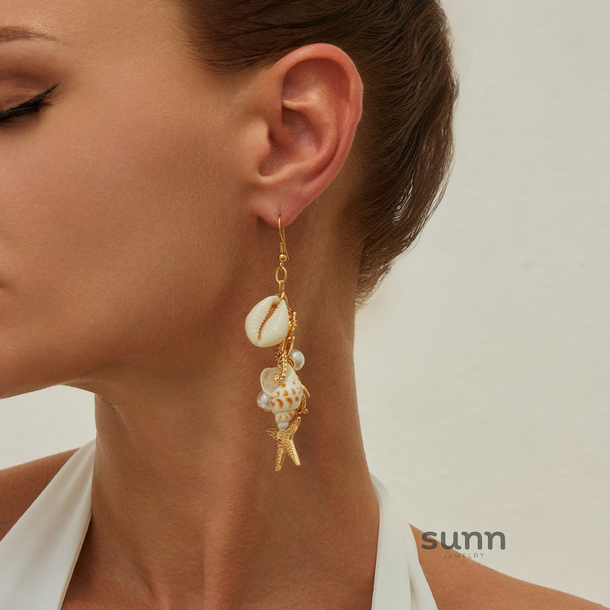 Carolina Starfish Statement Earrings [55WULKS2]