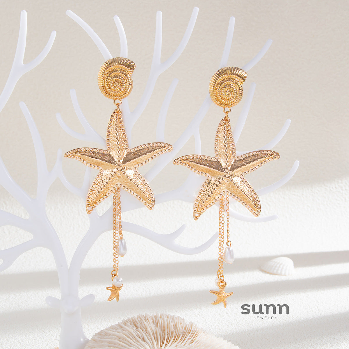Carolina Starfish Statement Earrings [MJELDC2E]