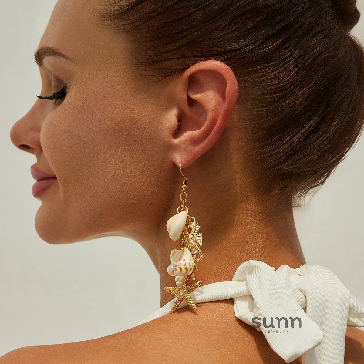 Carolina Starfish Statement Earrings [IGZ71GSR]