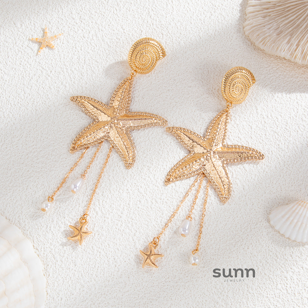 Carolina Starfish Statement Earrings [PZU1Y7R9]