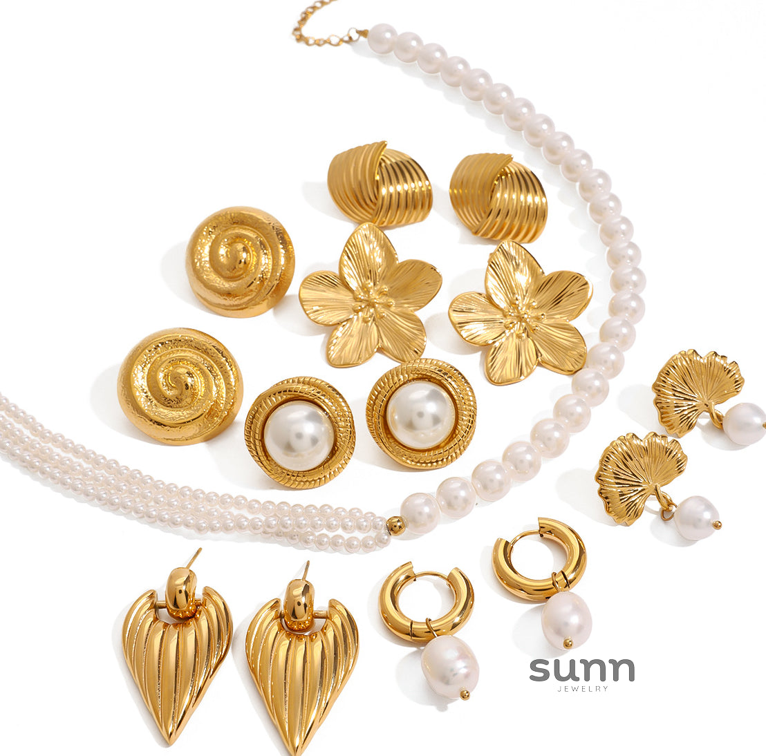 Carrigan Pearl Flower Jewelry Set [EZIJ0IHQ]
