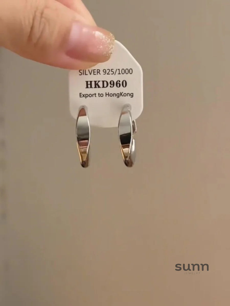 Casandra Smooth Huggie Hoops