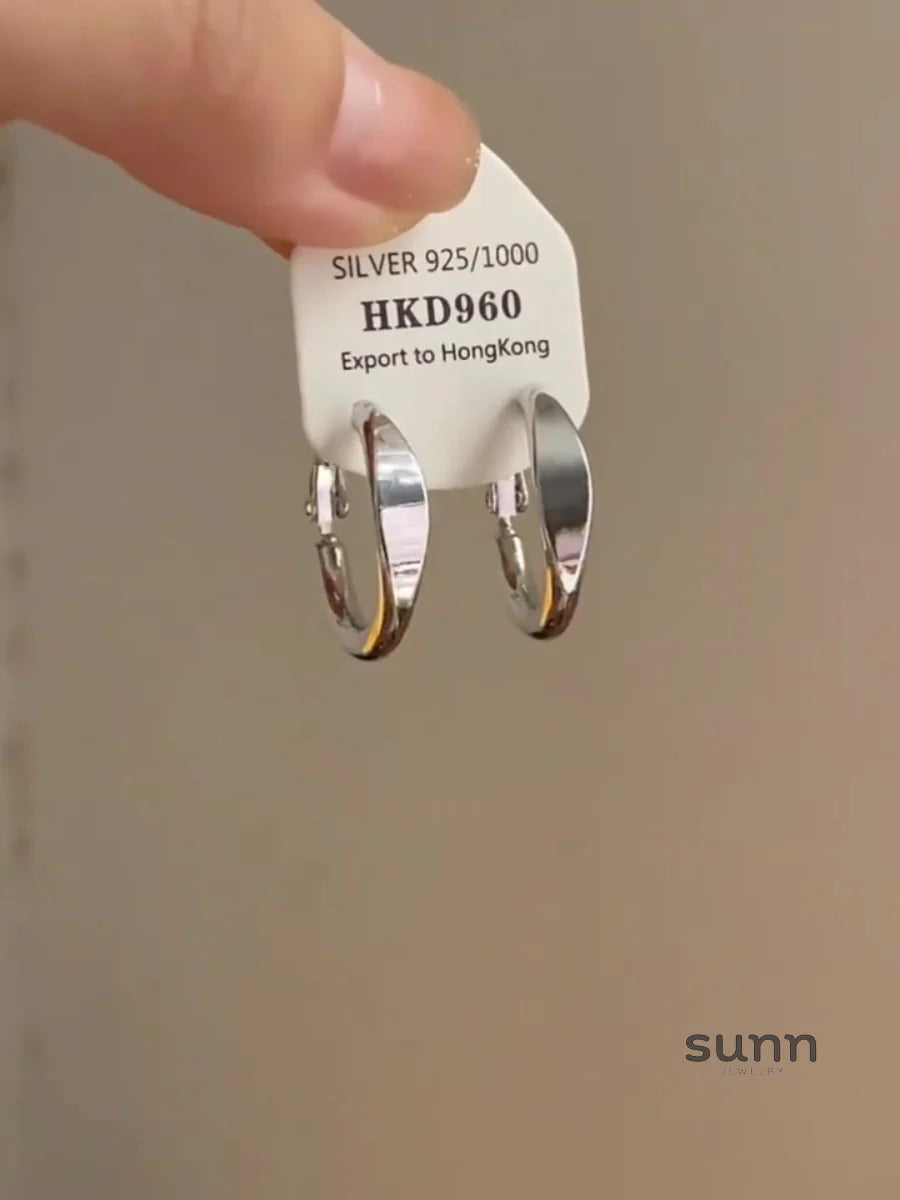 Casandra Smooth Huggie Hoops