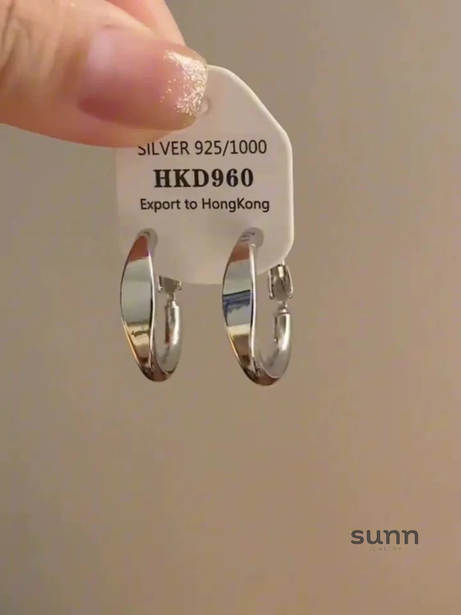 Casandra Smooth Huggie Hoops