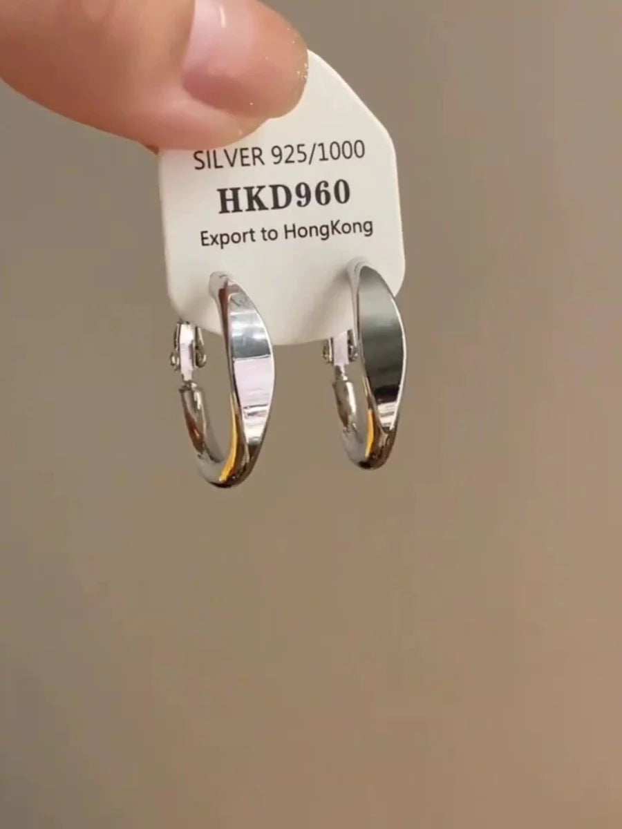 Casandra Smooth Huggie Hoops