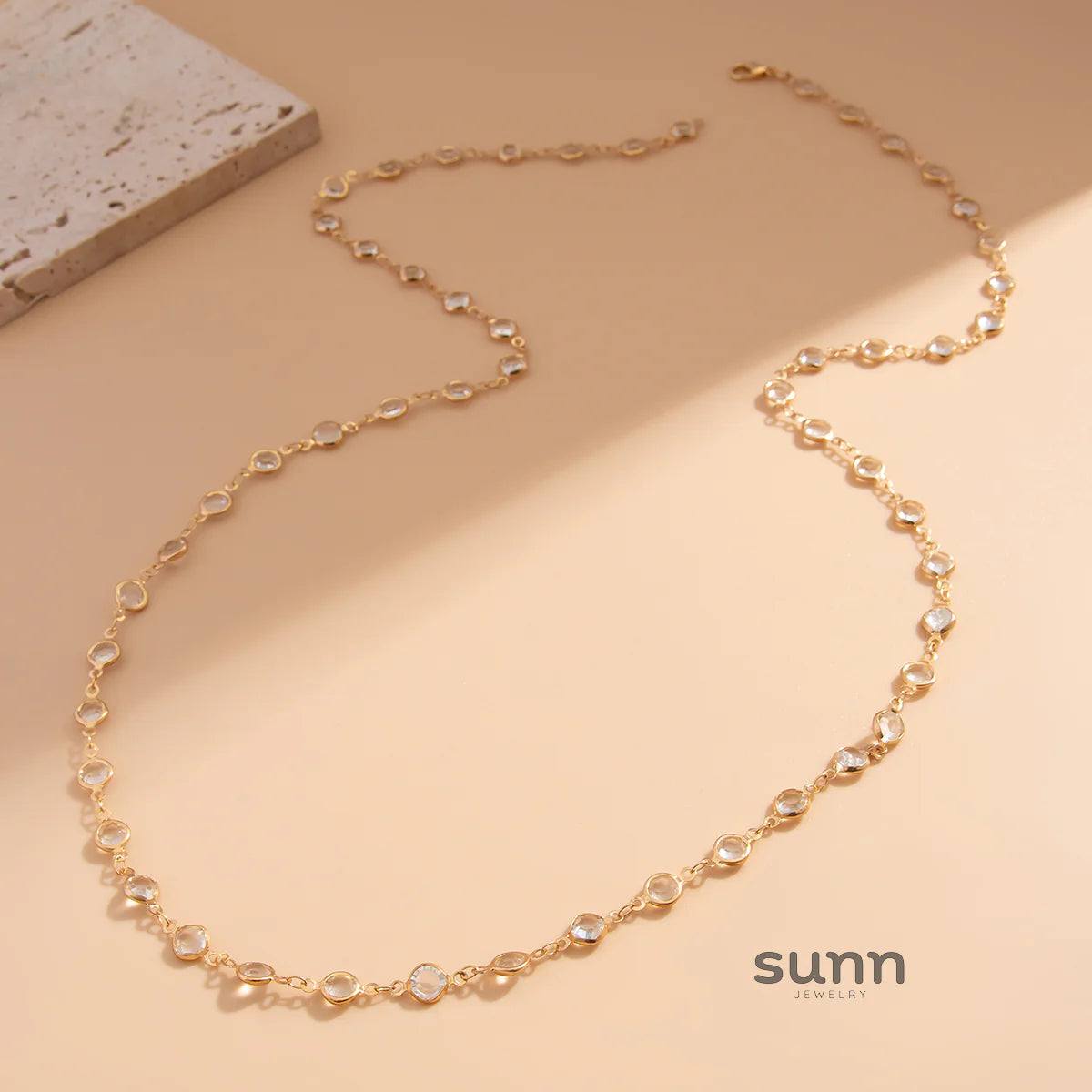 Casey Crystal Chain Necklace