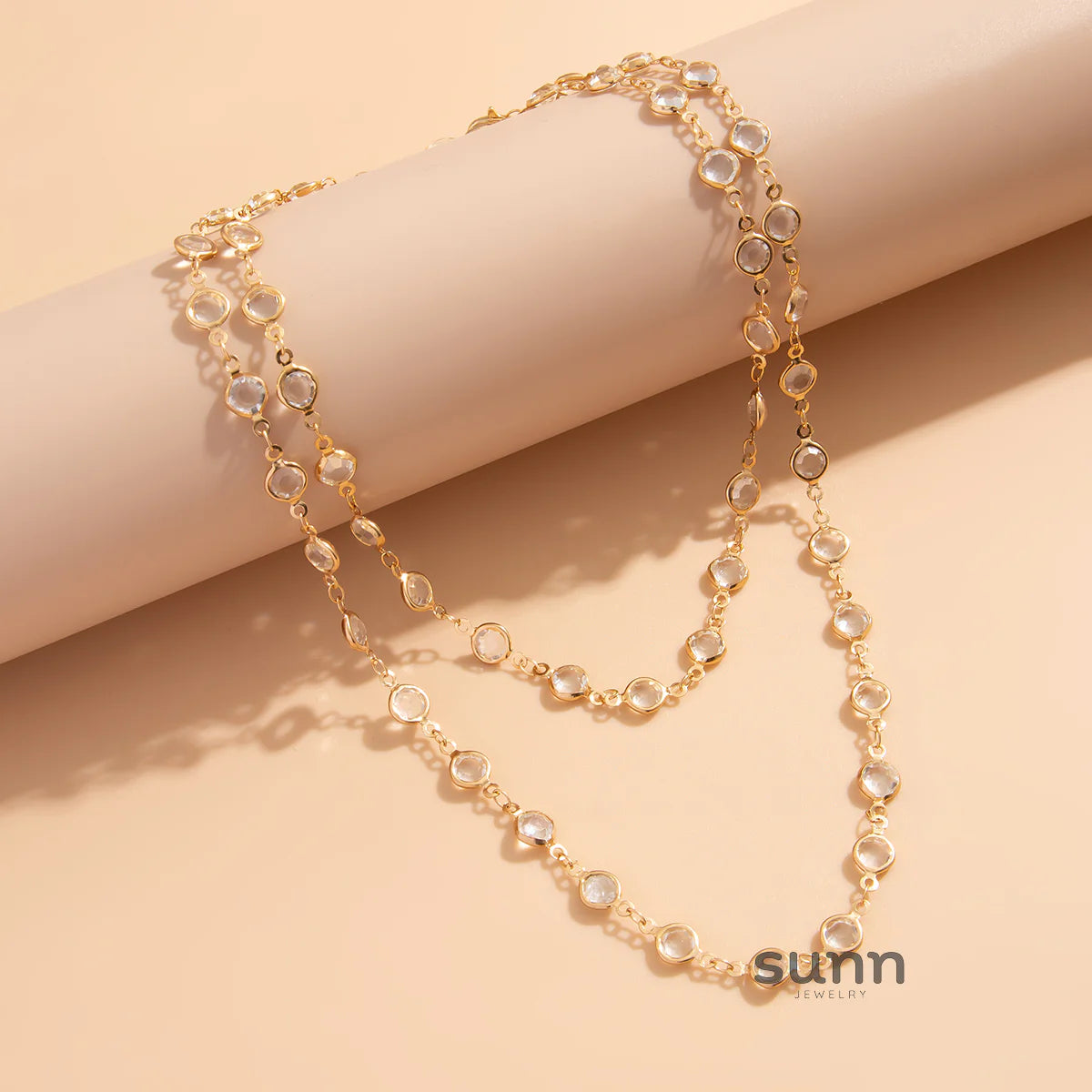 Casey Crystal Chain Necklace