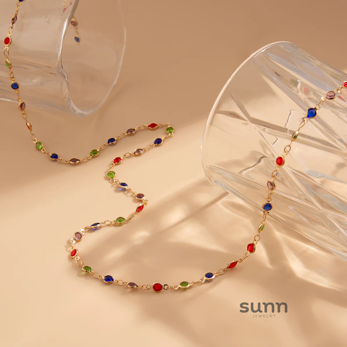 Casey Crystal Chain Necklace