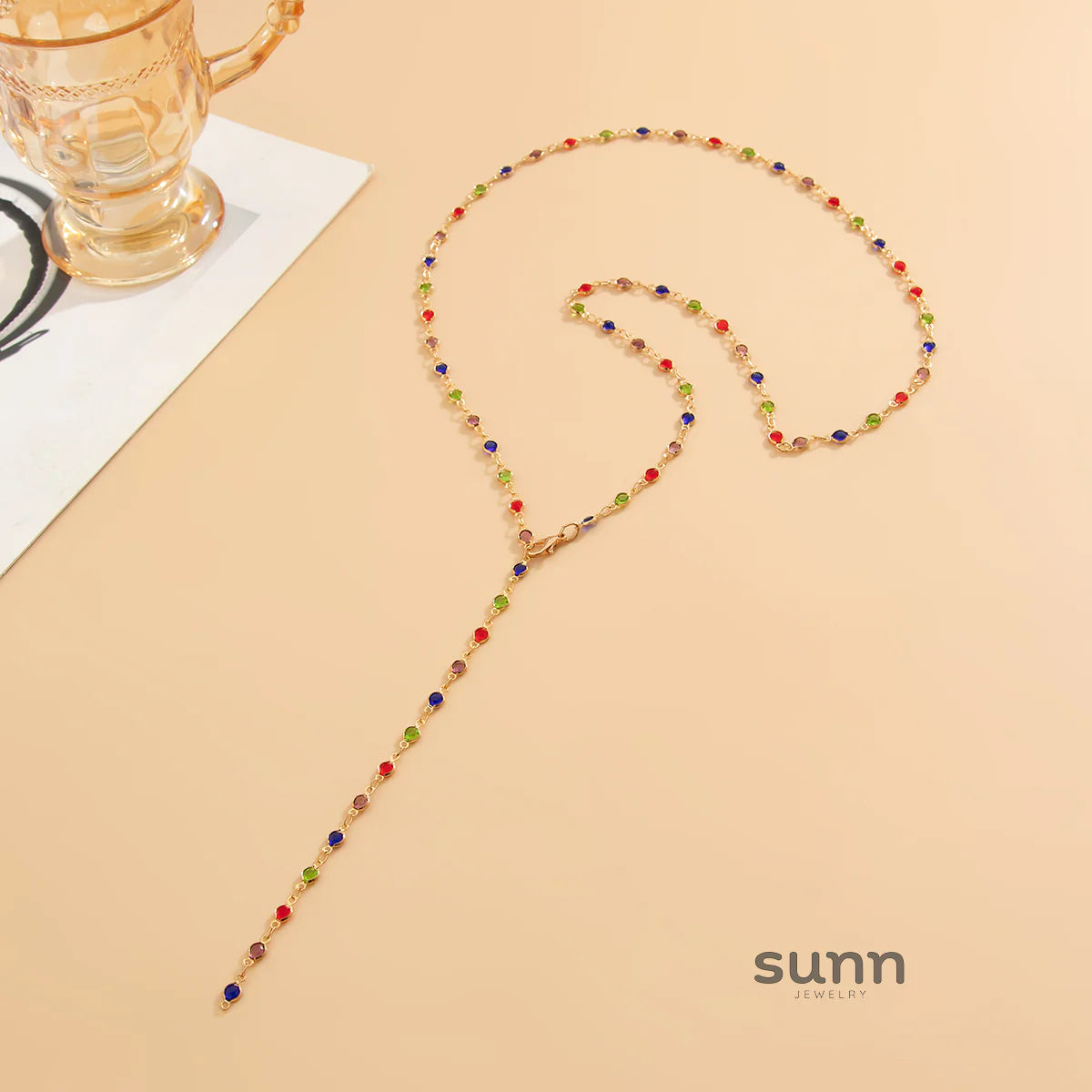Casey Crystal Chain Necklace