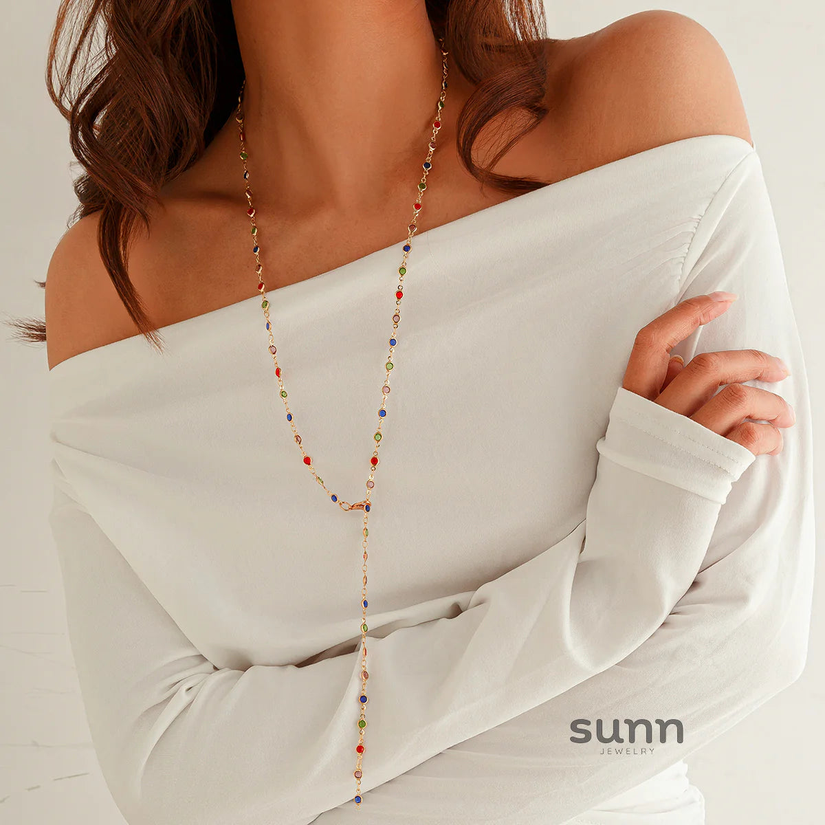Casey Crystal Chain Necklace