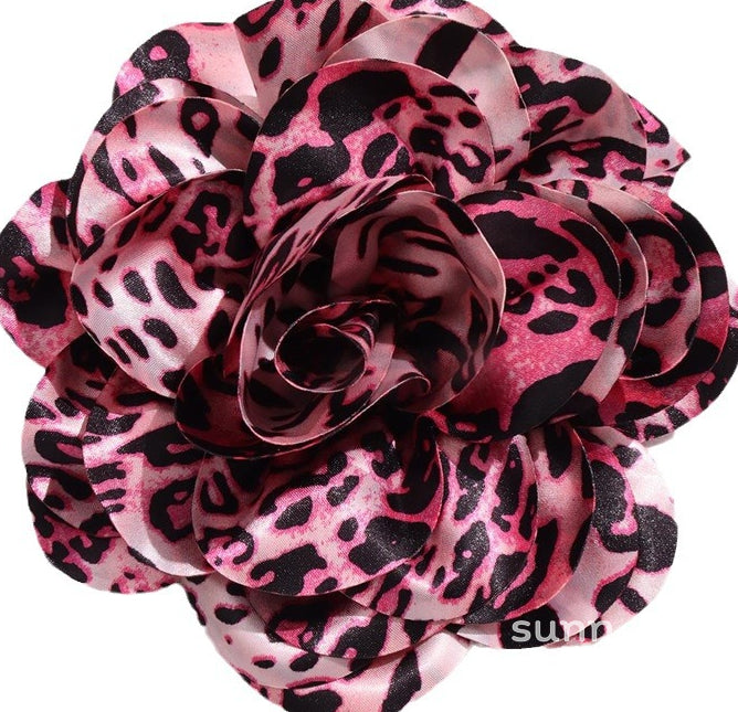 Catalaya Exaggerated Leopard Satin Brooch [Y553X2GH]