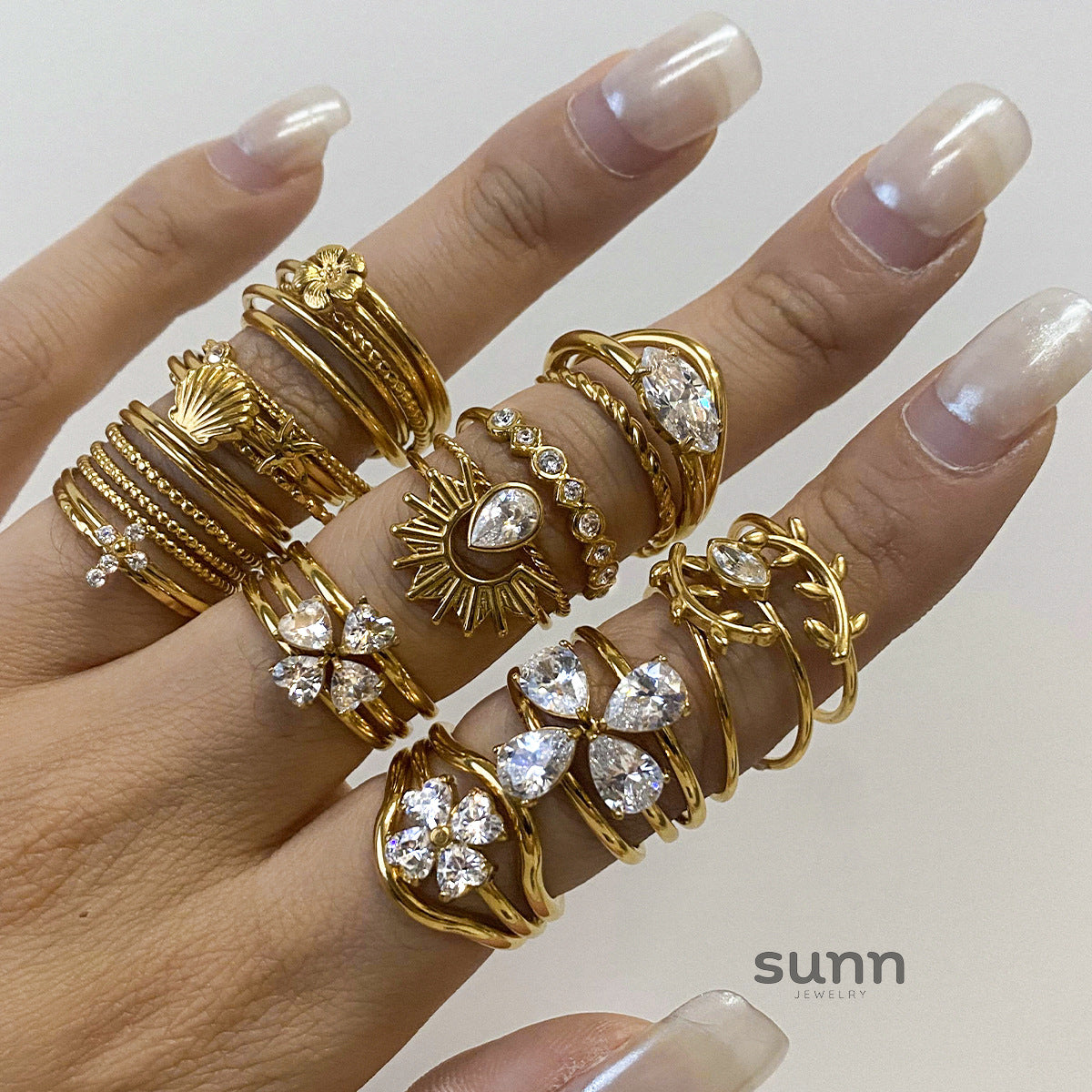 Cataleya Geometric Stackable Rings [5FGTKP85]