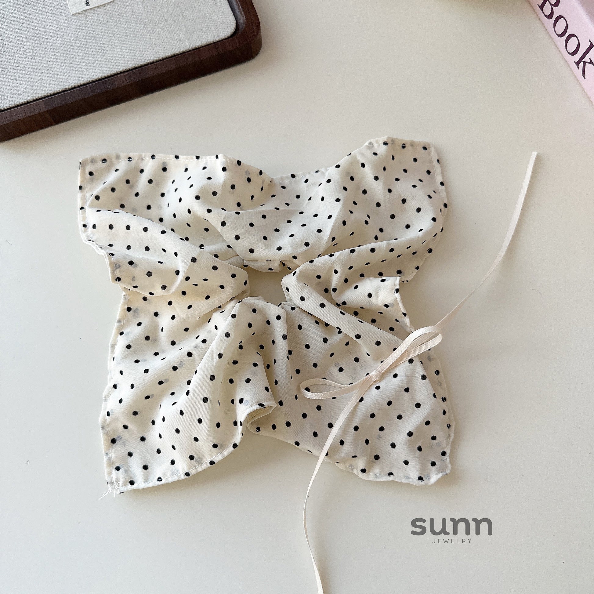 Cataleyah Polka Dot Scarf Hair Tie [17KNOD2J]