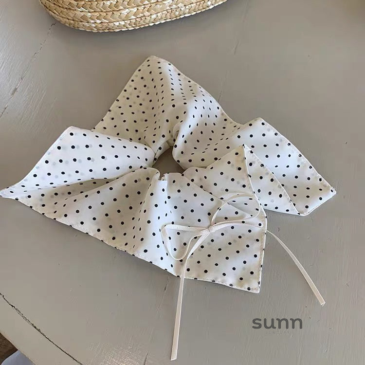 Cataleyah Polka Dot Scarf Hair Tie [8JKCYDLN]