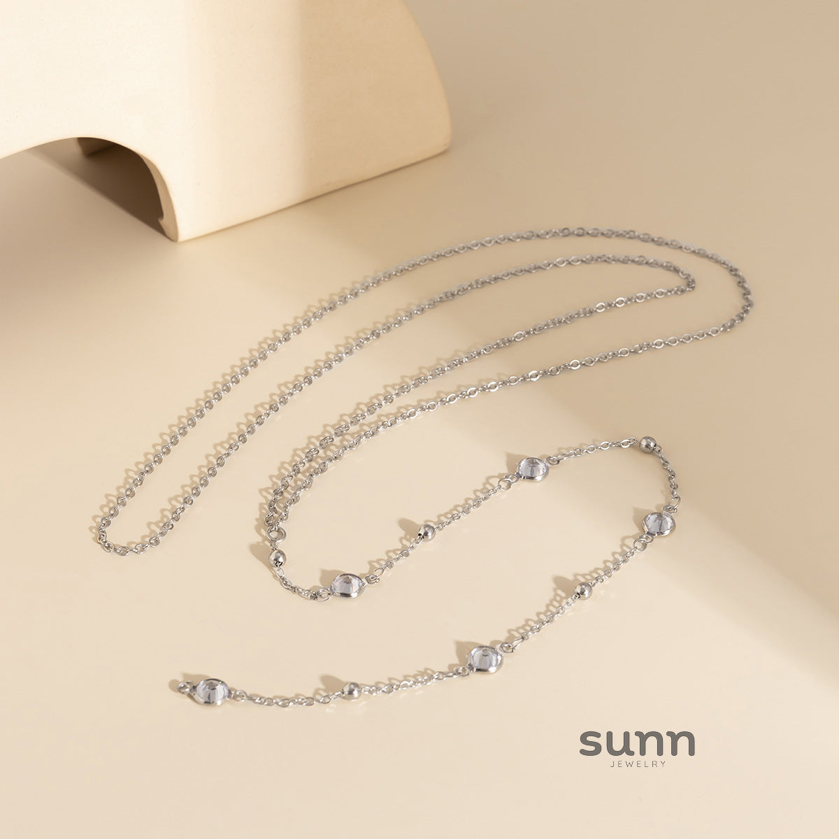Cate Crystal Tassel Necklace [FL56SK50]