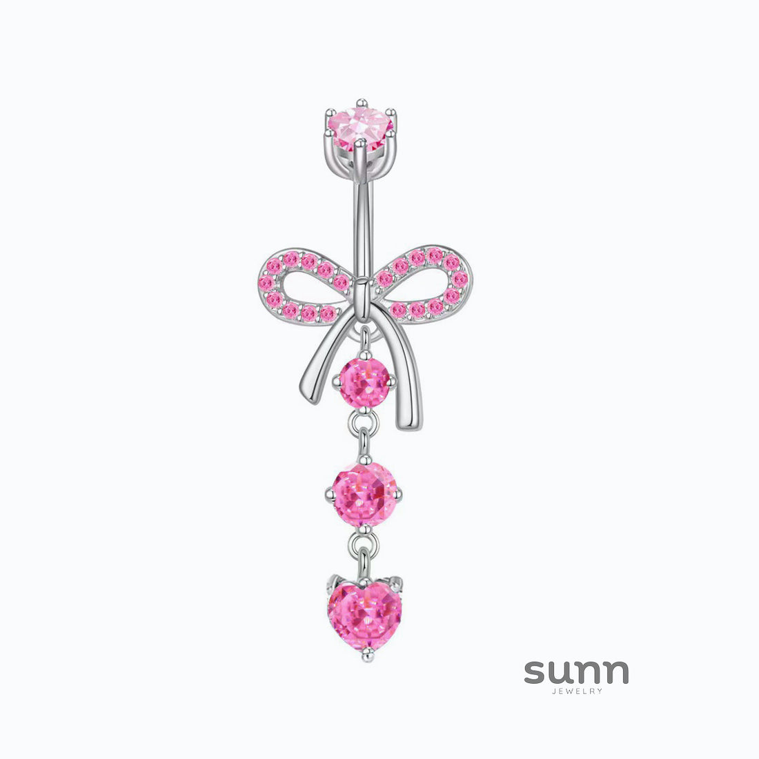 Catelyn Bow Zircon Navel Ring [5883JMK2]