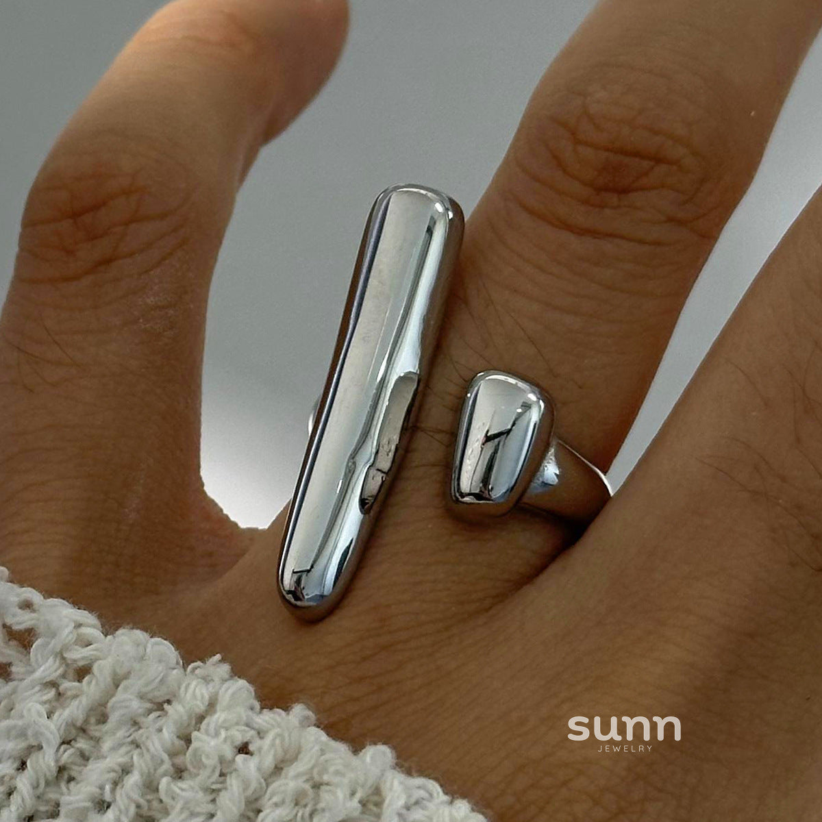 Caterina Chunky Geometric Ring [54YCZPTW]