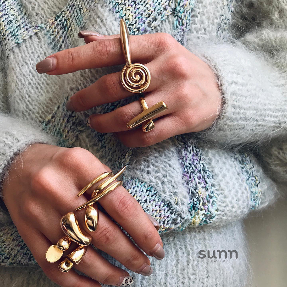 Caterina Chunky Geometric Ring [K26Y8RAE]