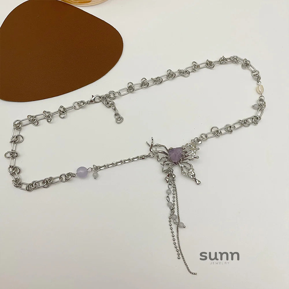 Cathryn Liquid Metal Butterfly Necklace